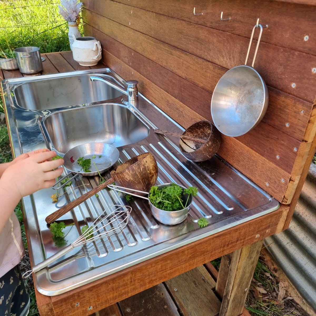 Mud kitchen sale with water pump